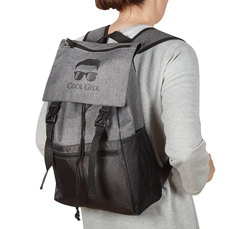 Landlock Chambray Backpack 16.5"H X 10.5"W X 5.5" Gusset