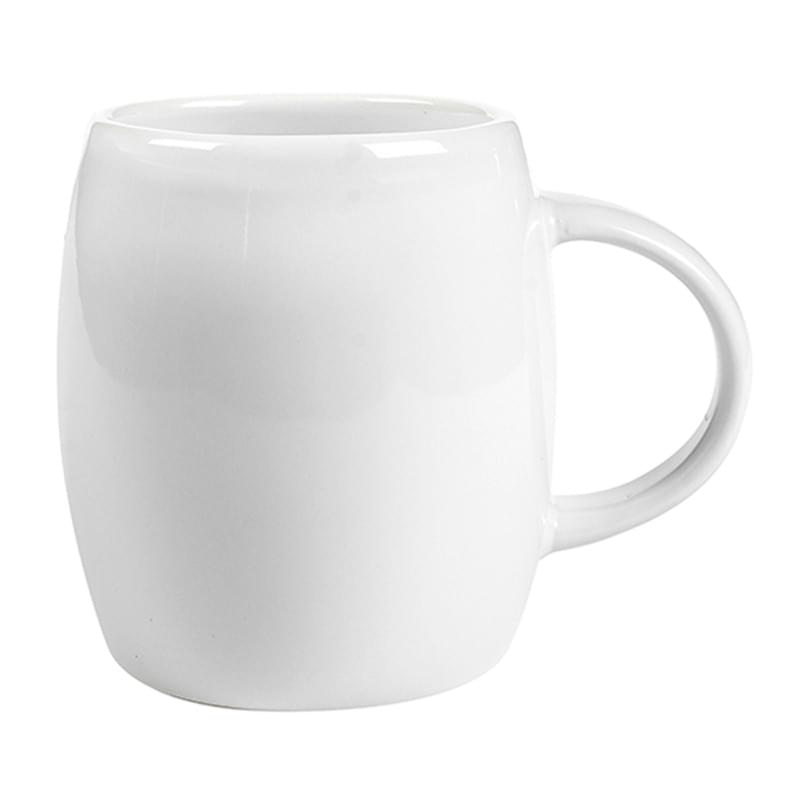 14 Oz. White Ceramic Rotunda Mug