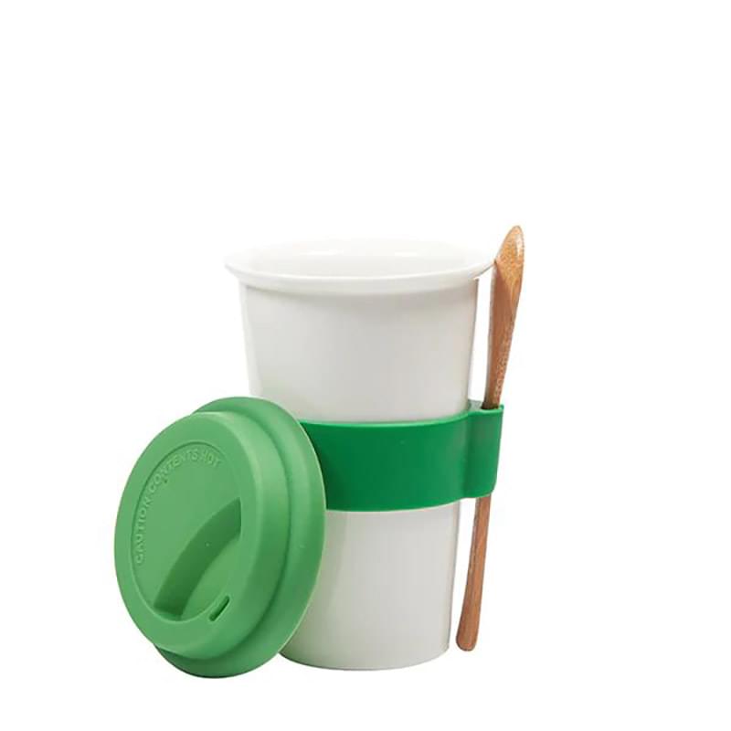 I Am Not A Plastic Cup Silicone Band Bamboo Spoon