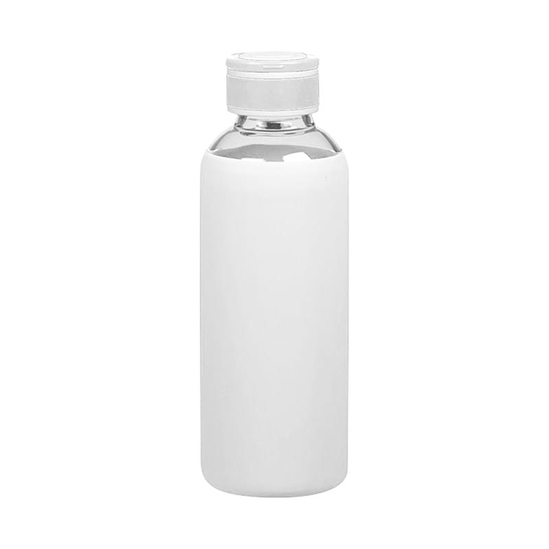 Kraving - 20 oz shatter resistant glass milk bottle with silicone band lid