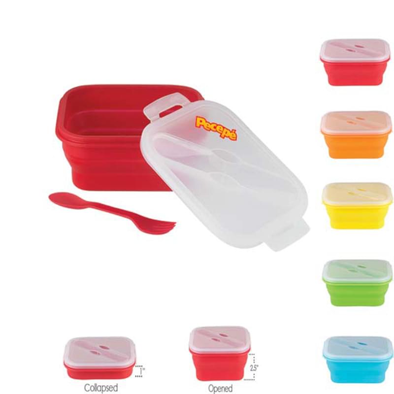 Gourmet Collapsible Silicone Lunch Box Container 5 x 7.5
