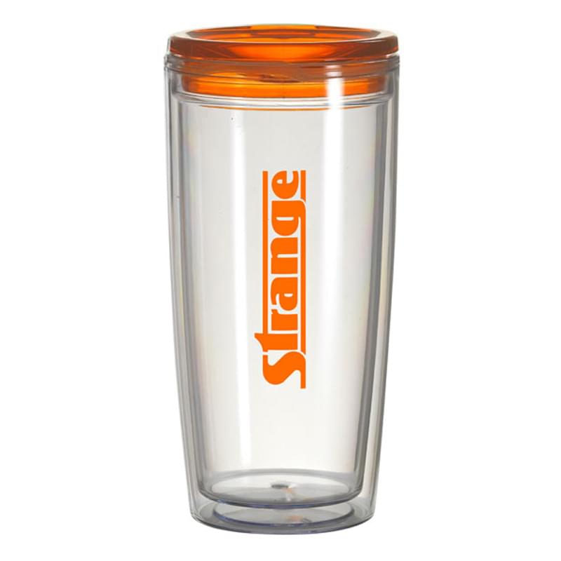 The Real Deal - 20 oz. double wall clear plastic tumbler
