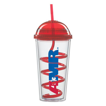 20 Oz Slurpy Double Wall Tumbler with Dome & Crazy Straw